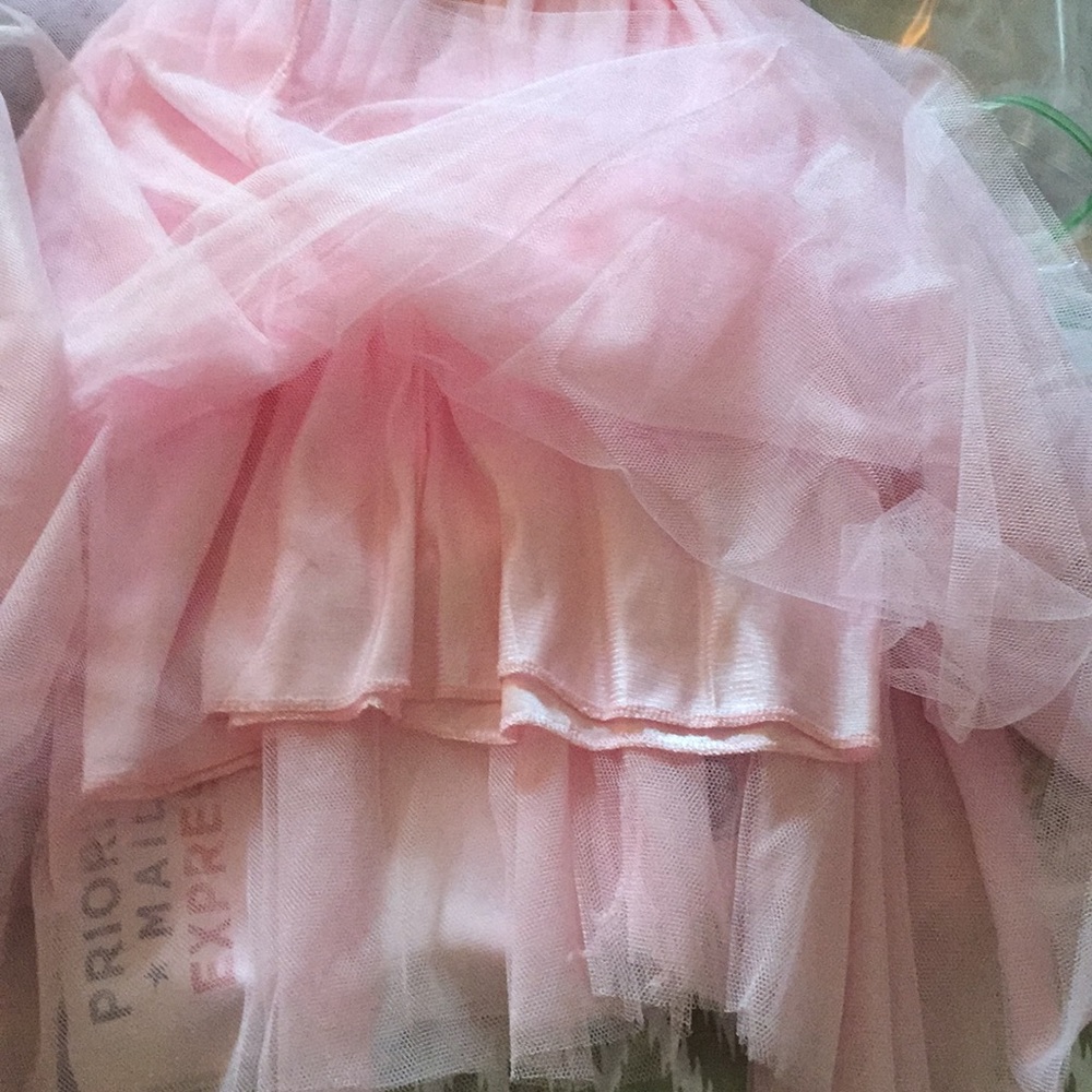 Pink only elastic waistband pink skirt mid length - Picture 3 of 6